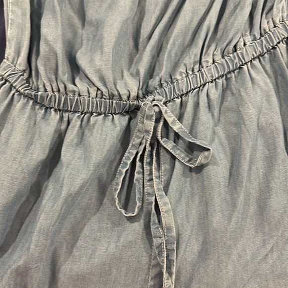 Strapless chambray jumpsuit - Picture 2 of 2